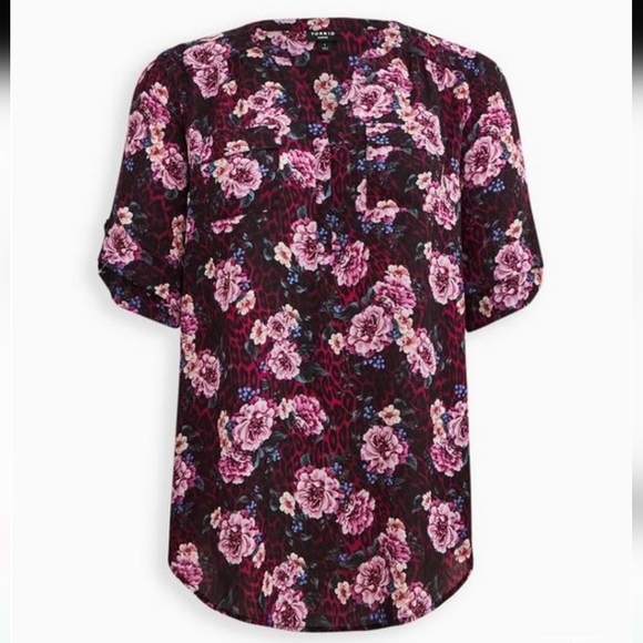 Harper Georgette Pullover 3/4 Sleeve Tunic Blouse - Picture 5 of 7